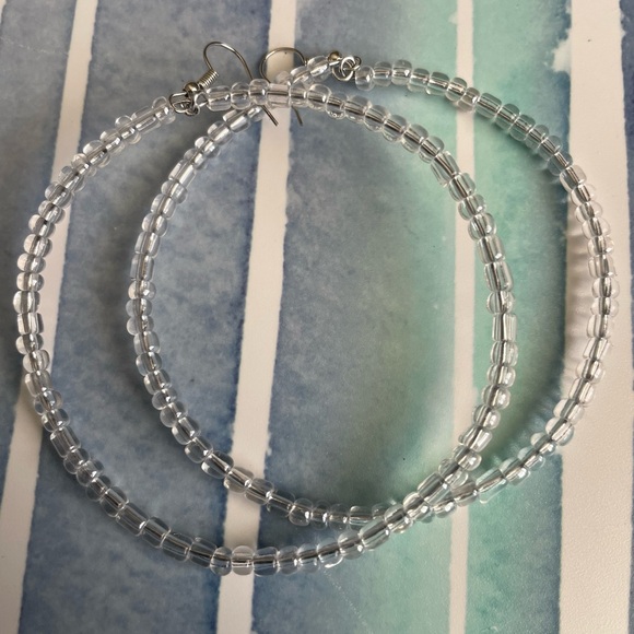 10” Custom Beaded Hoop Earrings - Picture 4 of 4